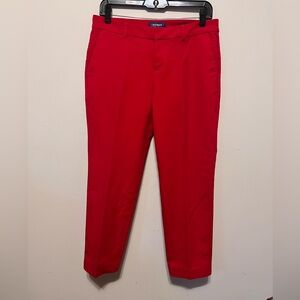 Old Navy Red Cropped Ankle Pants